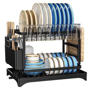 Imagem de Escorredor De Louça Talheres Prato Copo Pia Bancada Mesa Cozinha Suporte Limpeza Multiuso Organizaçao
