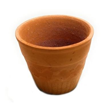 Imagem de ASHIRWAD Copo de argila Kulhar Kulhad Copo tradicional indiano terracota chá chai xícara de café solo indiano natural Mitti Mati pote de barro | AE000249-02 (2, 7.6 cmx7.6 cm 120 ml)