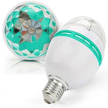 Imagem de Lampada Luz De Led Globo Colorida Rgb Giratória Efeitos Show