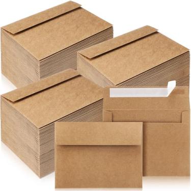 Imagem de Fainne Pacote com 1000 envelopes marrons a granel, envelopes kraft para convite, vale-presente de 120 GSM para escritório, presente, festa, chá de bebê, casamento (A2,14,5 x 11 cm)