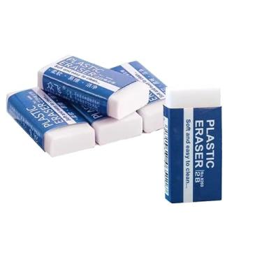 Imagem de Borracha de lápis, pacote com 5 borrachas brancas para resultados limpos e precisos - Artistas, material de volta às aulas