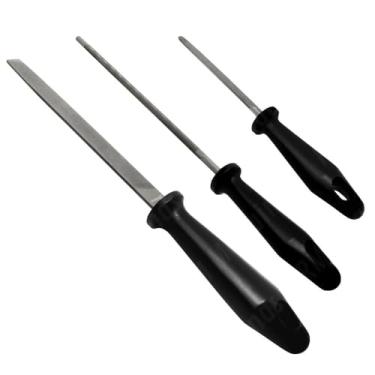 Imagem de Limas Afiação Corrente Motosserra Redonda 7/32 Triangular 100mmplana 200mmtoyama