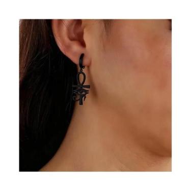 Imagem de Brincos com pingente Ankh Olho de Horus para mulheres, amuleto egípcio