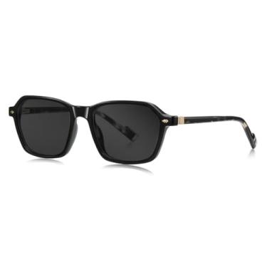 Imagem de JRLLFD Óculos de sol retangulares da moda, óculos de sol femininos, uv400, retrô, gradiente, rebites masculinos (1)