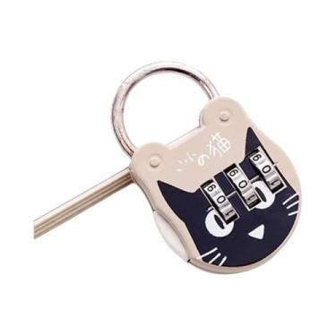 Imagem de Cadeado De Senha Para Mala, Mochila, Mini Cadeado Com Chave, Diário, C