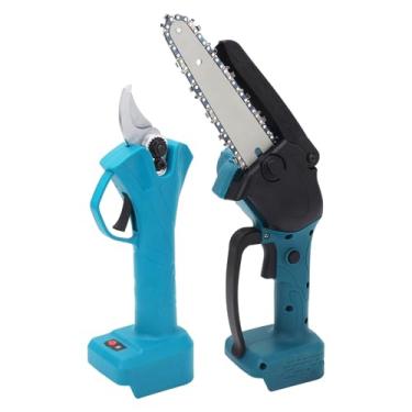 Imagem de Tesouras de Poda Elétricas, Podador Sem Fio Alimentado por Bateria Com Haste de Extensão, para Galhos Altos, Aço Carbono SK5, ABS, Alumínio