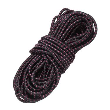 Imagem de PATIKIL Cordão elástico elástico, 1/20.3 cm x 81 cm de poliéster resistente cordas de choque corda elástica caiaque corda para caiaque lona gravata barco barraca acampamento artesanato DIY, preto e