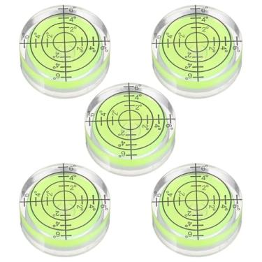 Imagem de PATIKIL 5 peças de nível de bolha redonda 32 x 12 mm mini circular Bullseye Spirit Levels ferramentas de layout para nivelar câmera tripé telescópio oficina toca-discos quadro de fotos, verde