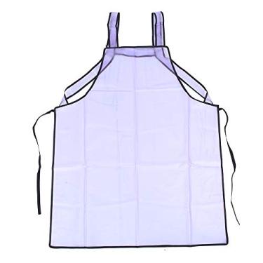 Imagem de CUOFYUNL Avental de cabeleireiro à prova d'água para barbearia, salão de cabeleireiro, tingimento de cabelo, vestido de capa (Roxa)