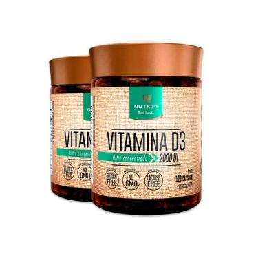 Imagem de Kit 2 Vitamina D3 2000UI 120 Cápsulas Nutrify