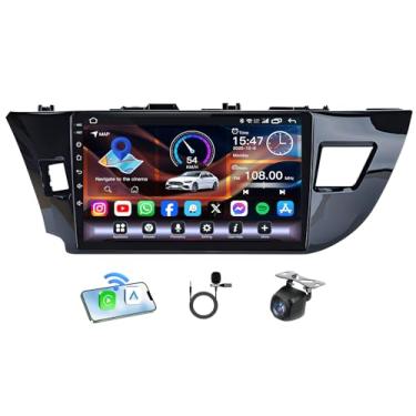 Imagem de Rádio automotivo para Toyota Corolla 2014-2016: 4 núcleos 2 + 64 G sem fio Carplay Android Auto 10 polegadas 280 x 800P IPS Touchcreen Upgrade Stereo com 5G WiFi Bluetooth Navegação GPS FM 1080P