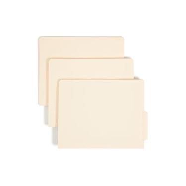 Imagem de Smead Pasta de arquivo com aba de extremidade, Shelf-Master reforçada, aba alta de 10 cm acima da parte inferior, tamanho carta, Manila, 100 por caixa (24179)