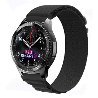 Imagem de Pulseira de Nylon Presilha marca 123smart Compativel com Gear S3 Classic Frontier e Galaxy Watch 46mm Marca 123Smart - Preto