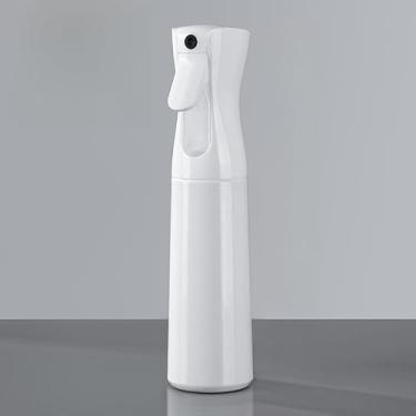 Imagem de 1 frasco de spray atomizador de alta pressão compatível com álcool de plástico de névoa fina 200/300/500 ml para penteados, plantas, limpeza doméstica, branco, 300 ml