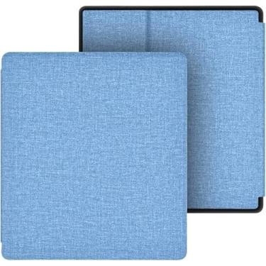 Imagem de GUKSRASO Capa para 7 Polegadas Kindle Oasis (9ª/10ª Geração) – com Alça de Mão, Material TPU, Superfície com Textura em Tecido e Função Automática de Ligar/Desligar