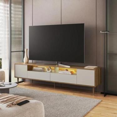 Imagem de Rack para Tv 75 Polegadas com Iluminação Led Rotterdam Sala de Estar -