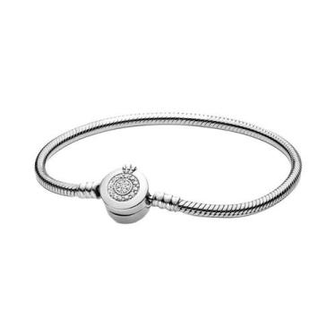 Imagem de Pulseira DIY De Prata Esterlina 925 Com Coração, Coroa E Corrente De O