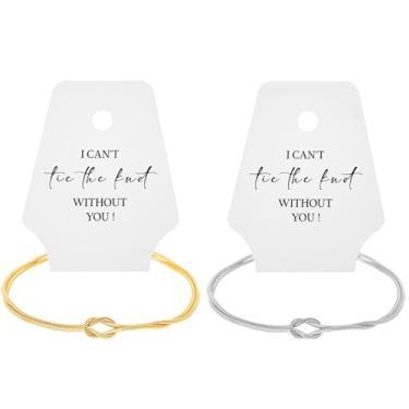 Imagem de Brikabia Pulseiras combinando para casais, pulseira de nó ajustável, corrente de cobra, nó de amor, pulseira combinando, banhado a ouro, joias de relacionamento, presentes para melhor amigo