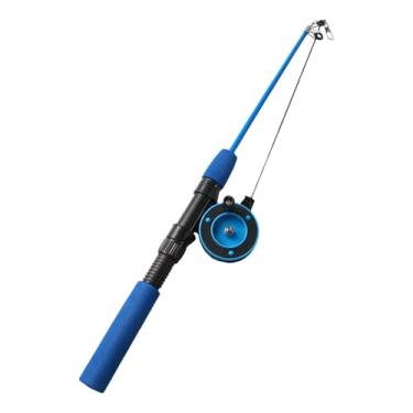 Imagem de KiBcsLic Varinha telescópica para gatos, brinquedo tipo vara de pescar, para atividades em ambientes internos, ideal para presentear com, Azul