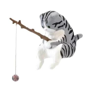 Imagem de Decoração De Escritório Em Miniatura De Gato Pescador, Ornamentos De M
