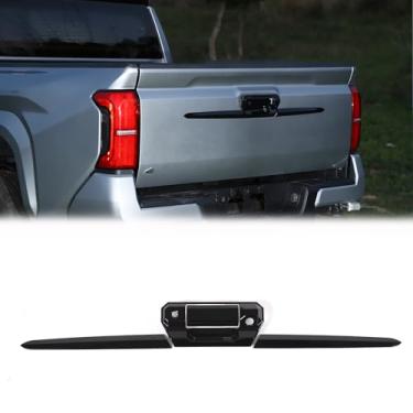 Imagem de Heutamo Tampa do puxador da porta traseira compatível com Toyota Tacoma versão 2024 2025 SR Puxador da porta traseira do porta-malas (preto piano)