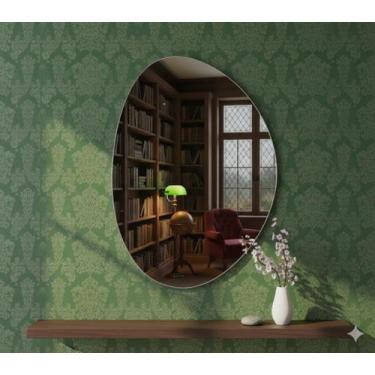 Imagem de Espelho Decorativo Ellena Sem Moldura de Parede Para Banheiro Sala Dem