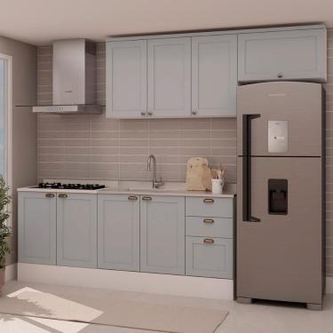 Imagem de Armário de Cozinha Genialflex Iluminata 4 Peças Branco Fendi