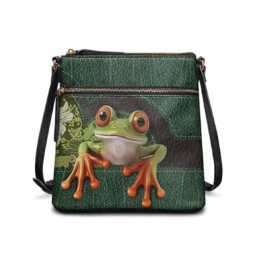 Imagem de Rchsomd Bolsa de ombro de couro para mulheres, bolsa tiracolo grande, bolsa Hobo com alça ajustável para encontros de negócios, Sapo de couro, One Size