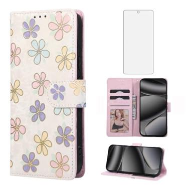 Imagem de Asuwish Capa de celular para Google Pixel 9 Pro XL/10 Pro XL carteira celular com protetor de tela com bloqueio de RFID, porta-cartão de flor, suporte para Pixel9 9Pro Nine Pixel10 10Pro LX Blossoming