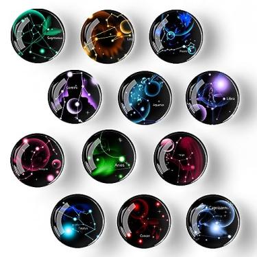 Imagem de Ímãs de geladeira seguros para arranhões (12 peças) com retenção confiável, imãs de geladeira de vidro decorativos multiuso para quadro branco, armário, escritório e cozinha, ideal para exibição de