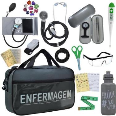 Imagem de Kit Enfermagem Top Cores Premium Completo Estagio Estetoscopio Aparelh