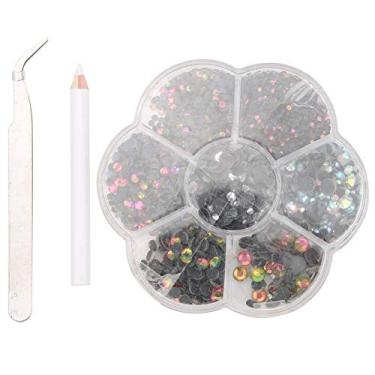Imagem de Strass arte em unhas hot fix strass pedras de vidro decorativas para joias diy roupas capa de telefone acessórios 2100 peças 2 6mm multicolorido (1)