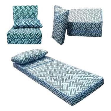 Imagem de Colchão de Solteiro Dobrável Ortobom e Travesseiro de Brinde