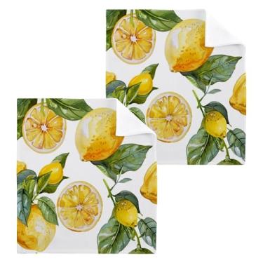 Imagem de xigua Toalhas de mão de algodão limoeiro, toalhas de banho multiusos e absorventes toalhas de rosto macias para a pele para banheiro, cozinha, hotel, academia, panos de lavagem, pacote com 6, 30 x 30