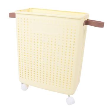 Imagem de Asixxsix Cesto de Roupa Suja, Cesto de Roupa Dobrável Com Rodas Giratórias e Alças de Transporte, Cestos de Roupas Dobráveis ​​PP para Quarto, Lavanderia, Armário, (L)