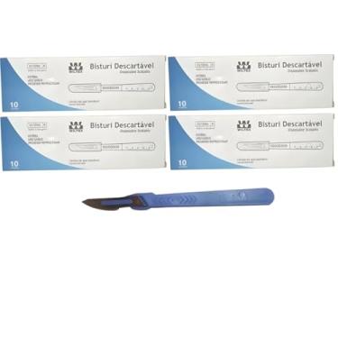 Imagem de Kit Com 40 Unidades De Laminas De Bisturi Wiltex Número - 21