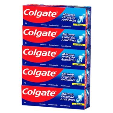 Imagem de Kit Com 5 Creme Dental Máxima Proteção Anticáries 30g | Sabor Menta Refrescante