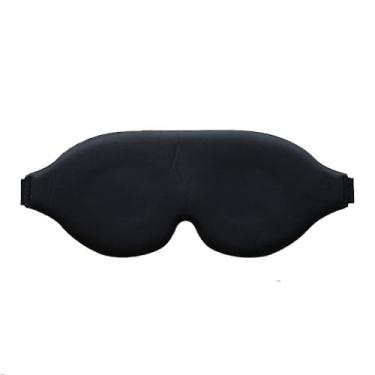 Imagem de Máscara de olho de dormir 3D de luxo para pessoas que dormem de lado, homens e mulheres, bloqueio de luz de pressão zero, venda, soneca, para viagem, preto
