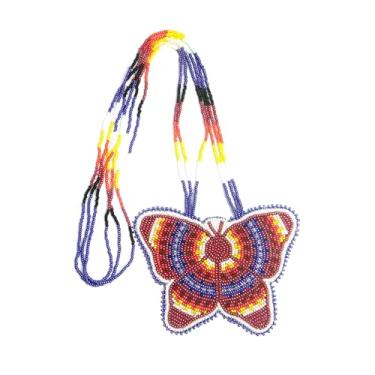 Imagem de Colar de medalhão feito à mão, estilo nativo americano, tribal, semente étnica com contas em camadas, nº 1, Free size, Vidro, Sem Pedra Preciosa