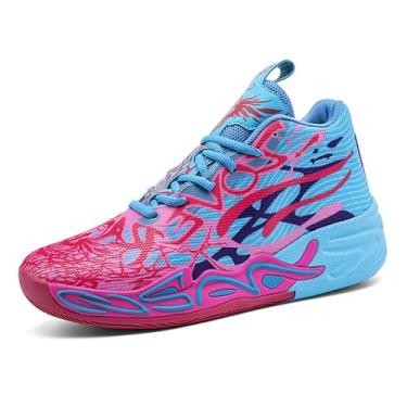 Imagem de Novetra Tênis de basquete masculino treinamento esportivo competição antiderrapante tênis corrida ao ar livre(Pink,42 BR)