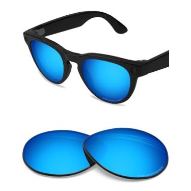 Imagem de BLAZERBUCK Lentes de reposição polarizadas anti-sal para óculos de sol RayBan Meta Headliner RW4013F (Gen 2) 51 mm, Azul gelo - polarizado, 0