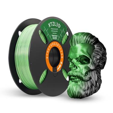 Imagem de XTZL3D Filamento de impressora 3D PLA+ de alta velocidade, coextrusão dicromática de 1,75 mm de diâmetro com precisão de +/- 0,02 mm, carretel reutilizável compatível com BambuAMS e a maioria das