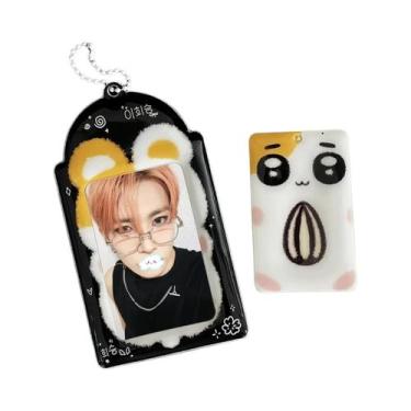 Imagem de Chaveiro Porta-Cards De Ídolos K-Pop De Animais Fofos Para Cartões De 