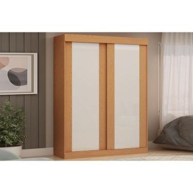 Imagem de Guarda Roupa Solteiro 2 Portas De Correr E 2 Gavetas Toledo Flex Cinamomo-off White Ou Fendi - Genialflex