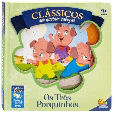 Imagem de Livro - Clássicos em quebra-cabeças: Três Porquinhos, Os