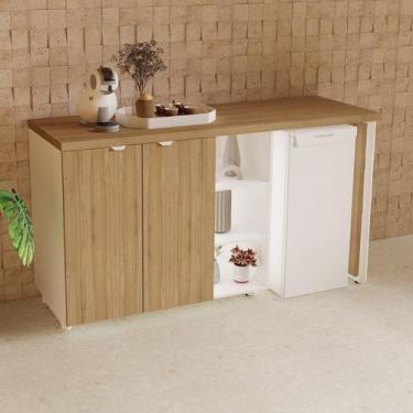 Imagem de Aparador Frigobar de Embutir Direito com Armário 2 Portas com Pés em M