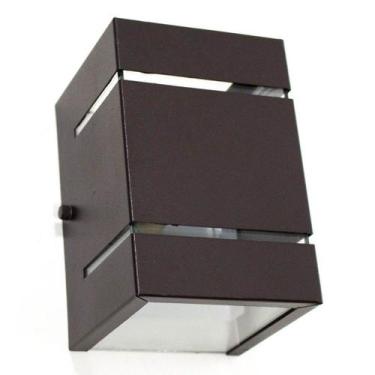 Imagem de Kit com 20 Arandelas 2 Focos C/ Frisos E Facho Marrom Externa Parede M