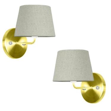 Imagem de Kit 2 Arandela Dourado De Cupula Tradicional Rustico Escuro - MARRYLUZ