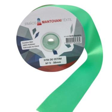 Imagem de Fita De Cetim 38mm N 09 Com 50 Metros Cor:Verde Bandeira - Irmãos Mant