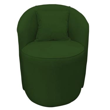 Imagem de Poltrona Redonda Serena Suede Verde Base Fixa C05 - D'Rossi